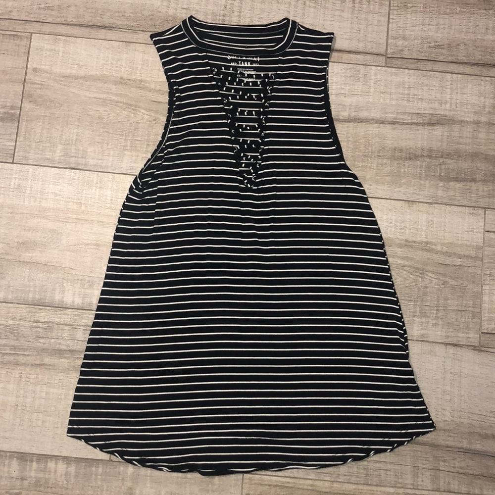 American Eagle high neck striped tank